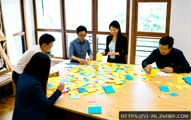 Home 17 디자인 씽킹의 핵심 역량 개발하기 - Photorealistic design thinking workshop in a contemporary Vietnamese co-working studio, diverse youn...